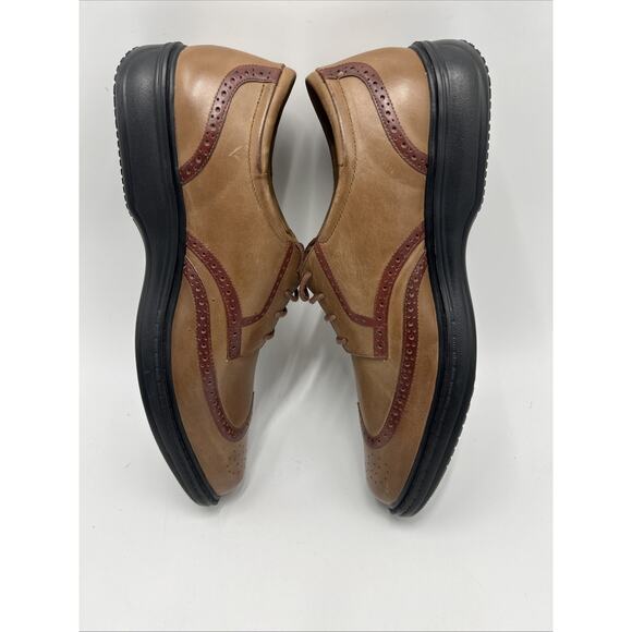 Dr. Comfort Wing 8320 Mens Oxford Dress Shoes Brown Leather Wingtip Lace Up  13M